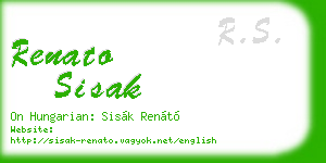renato sisak business card